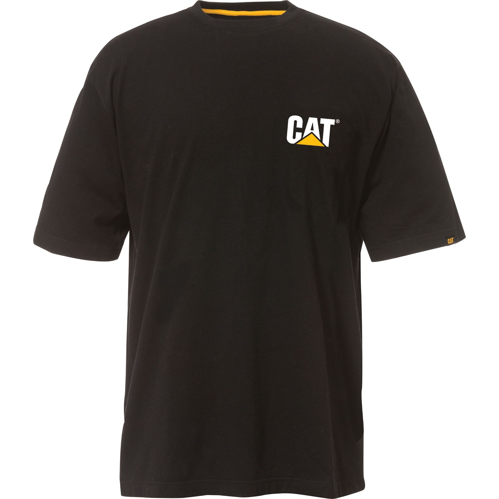 Caterpillar T-Shirts Dubai - Caterpillar Trademark Mens - Black FUNGOC358